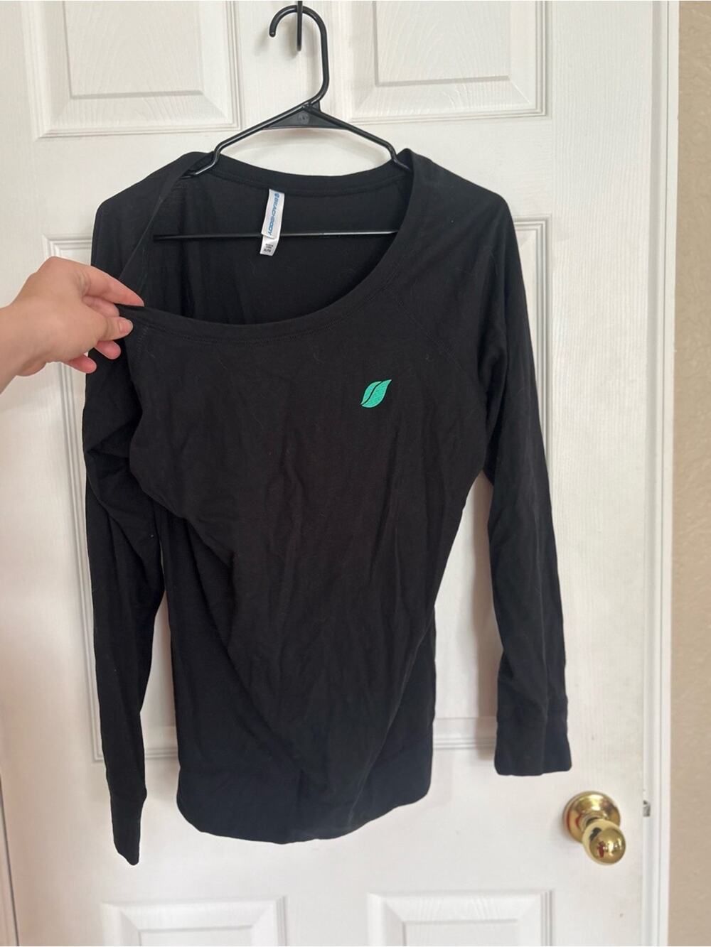 Beachbody Black Scoop Neck Long Sleeve Tee Women’s XL Fitness Activewear Top